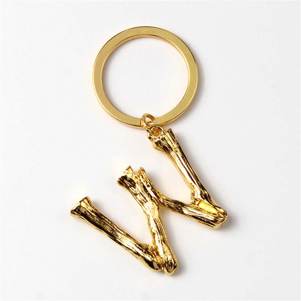 Wholesale Creative 26 English Letters Zinc Alloy Keychain